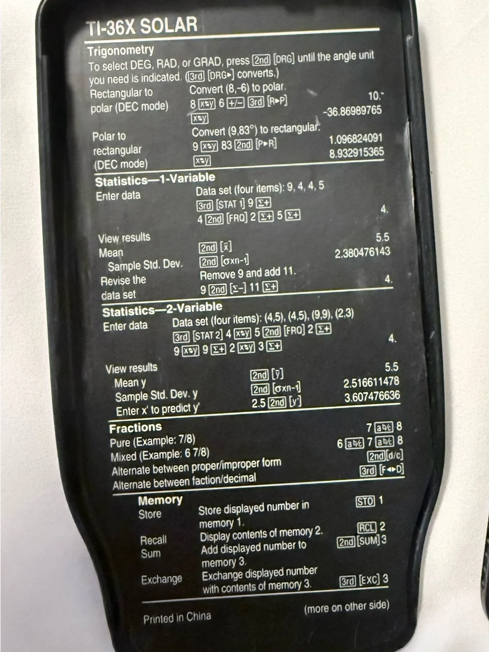 Texas Instruments Black Hard Shell Calculator Cover - Picture 3 of 3